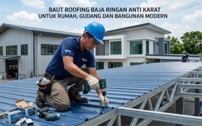 Baut Roofing Baja Ringan Anti Karat untuk Rumah, Gudang dan Bangunan Modern