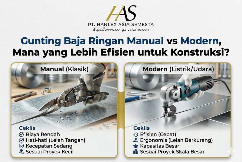 Gunting Baja Ringan Manual vs Modern, Mana yang Lebih Efisien untuk Konstruksi?