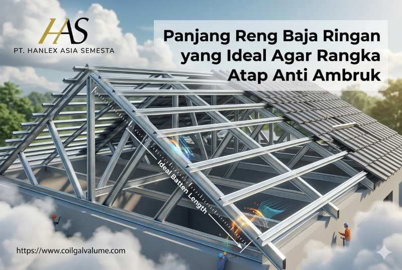 Panjang Reng Baja Ringan yang Ideal Agar Rangka Atap Anti Ambruk