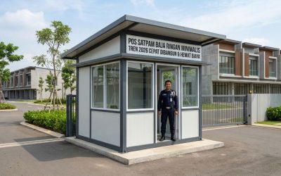 Pos Satpam Baja Ringan Minimalis Tren 2026 Cepat Dibangun & Hemat Biaya